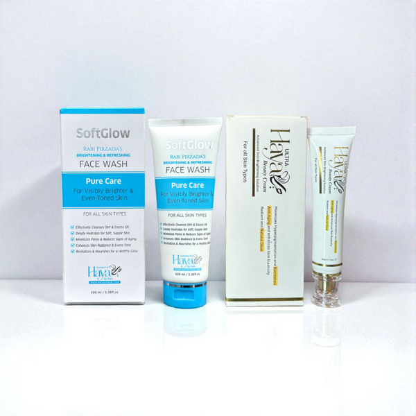 Skincare Duo - SoftGlow Face Wash + Haya Beauty Cream (Ultra) Bundle